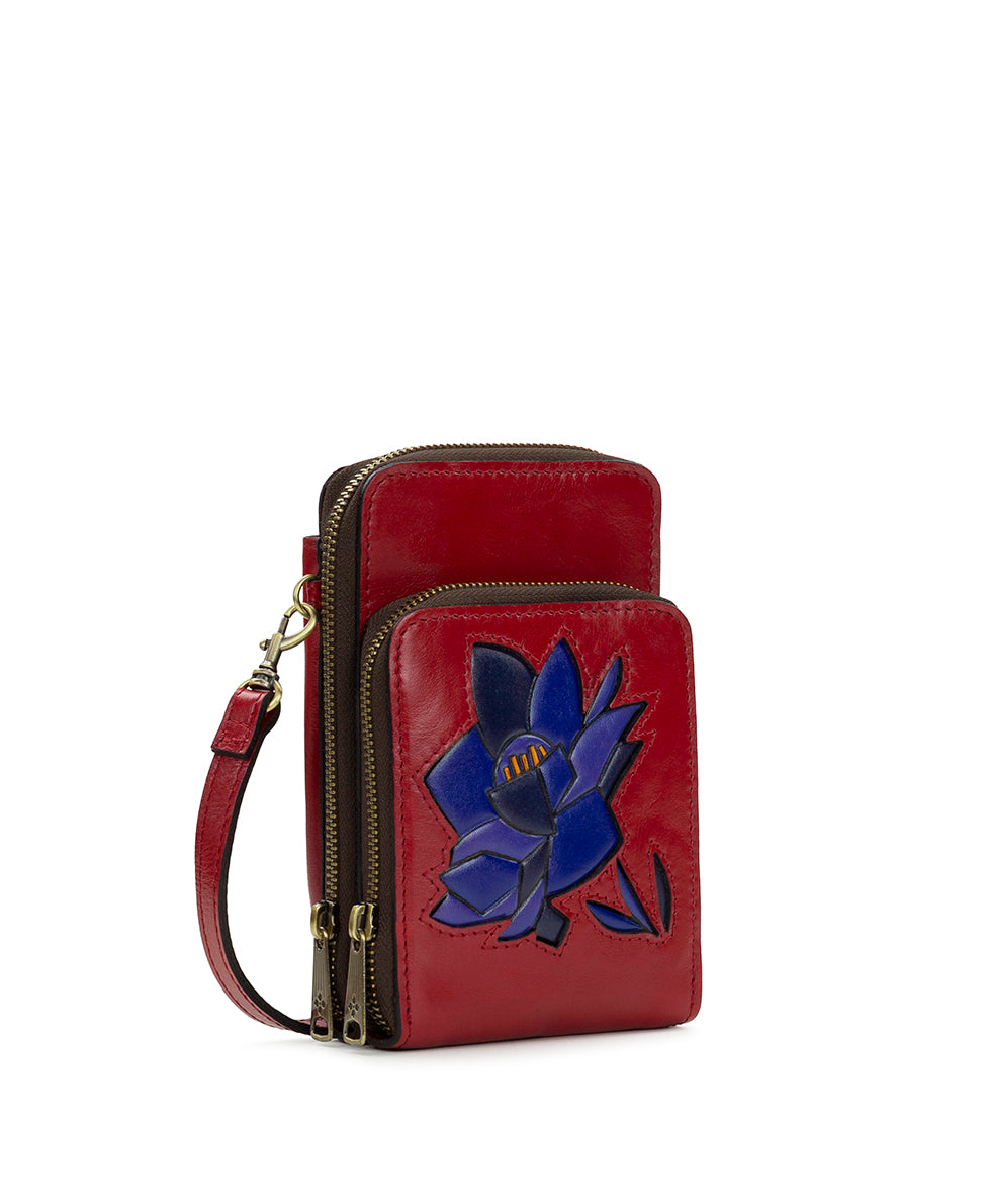 Female - Albertine Phone Crossbody - Grecian Rose Inlay - rosewood - by Patricia Nash - View 5 of 6