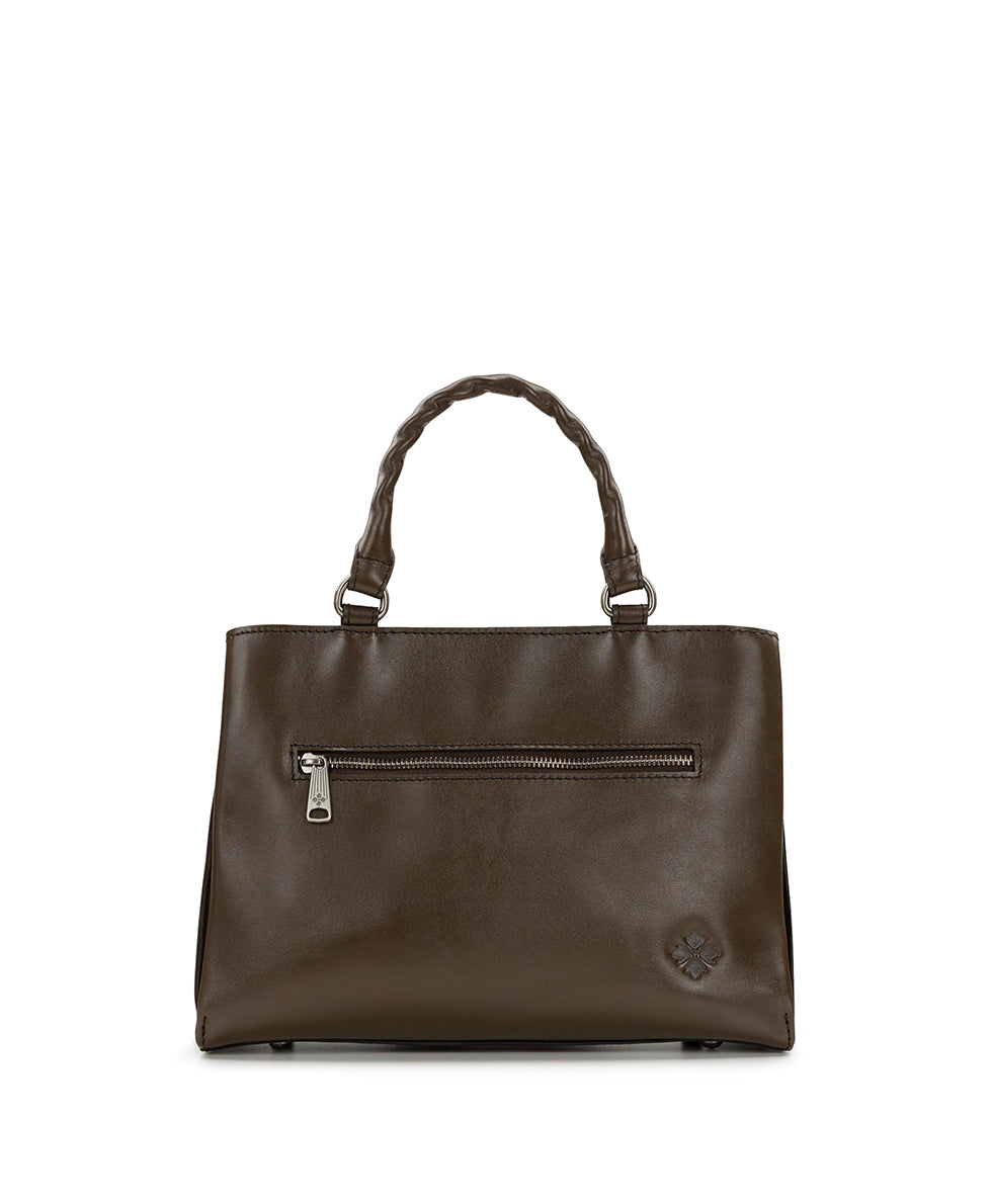 Female - Genovese Satchel - Cavo Border Tooled - oxblood - by Patricia Nash - View 3 of 11