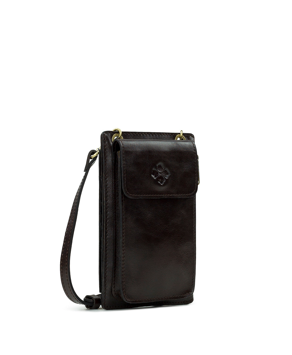 Chiavella Phone Crossbody - Vintage Distressed Leather - mushroom - by Patricia Nash - View 20 of 51