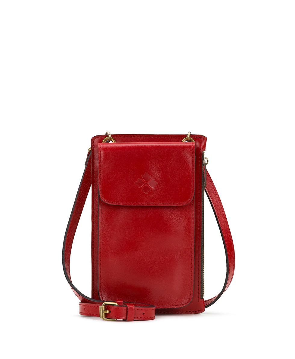 Chiavella Phone Crossbody - Vintage Distressed Leather - mushroom - by Patricia Nash - View 29 of 51