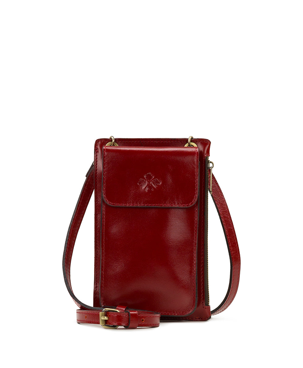 Chiavella Phone Crossbody - Vintage Distressed Leather - mushroom - by Patricia Nash - View 23 of 51