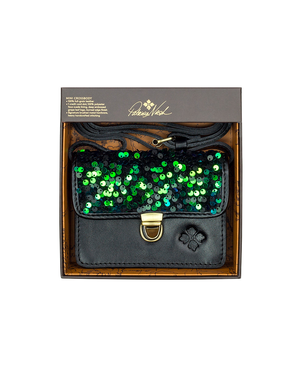Female - Mini Lanza Gift Box - Payettes and Velvet - dark green - by Patricia Nash - View 1 of 5