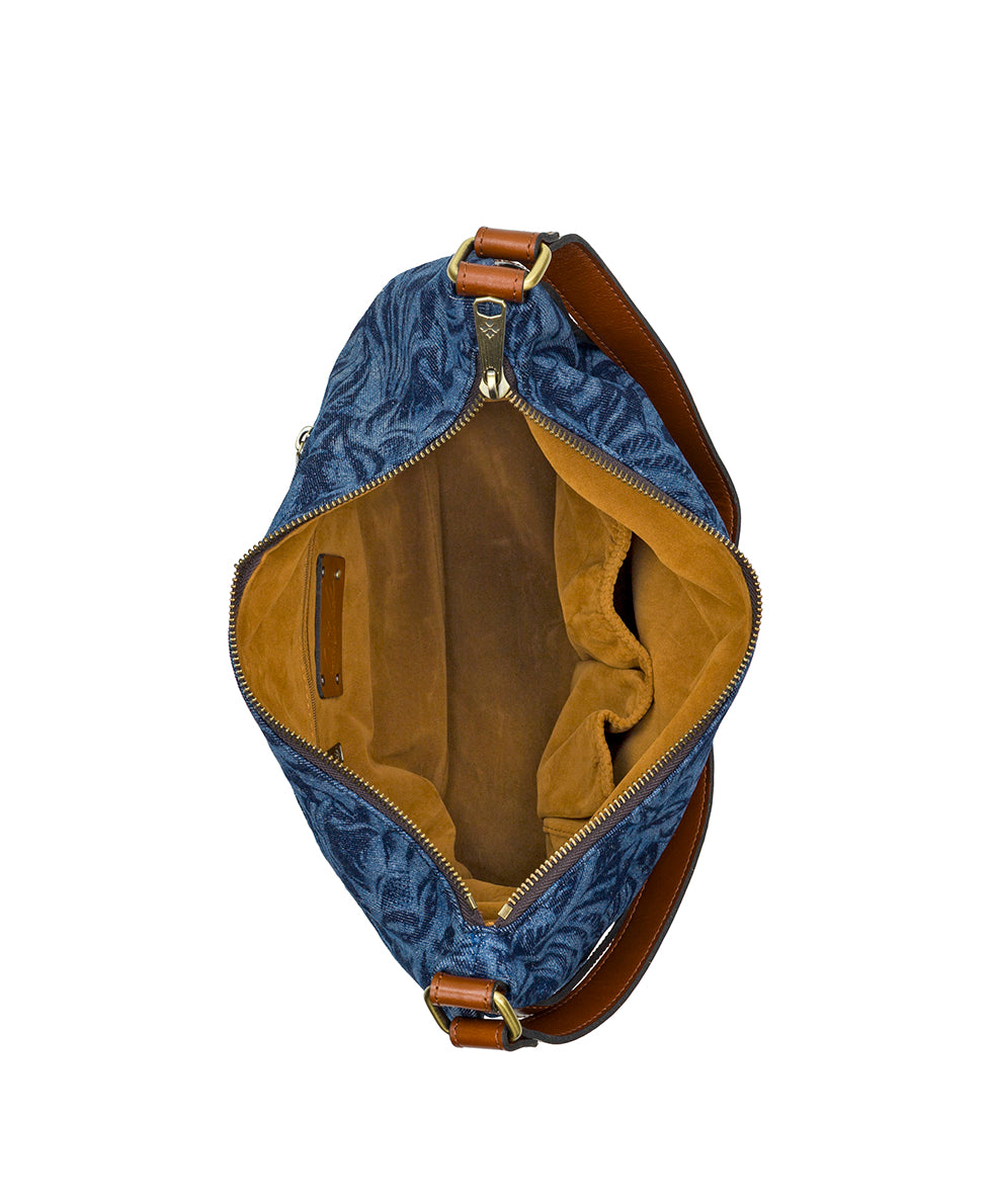 Female - Elia Hobo Bag - Cavo Tooled Denim - denim - by Patricia Nash - View 5 of 5
