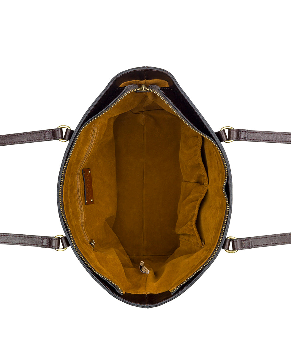 Violetti Tote - Vintage Distressed Leather - chocolate - by Patricia Nash - View 16 of 30
