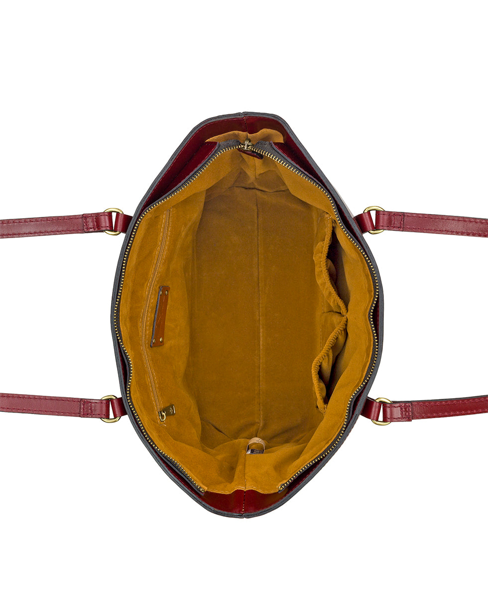 Violetti Tote - Vintage Distressed Leather - chocolate - by Patricia Nash - View 27 of 30