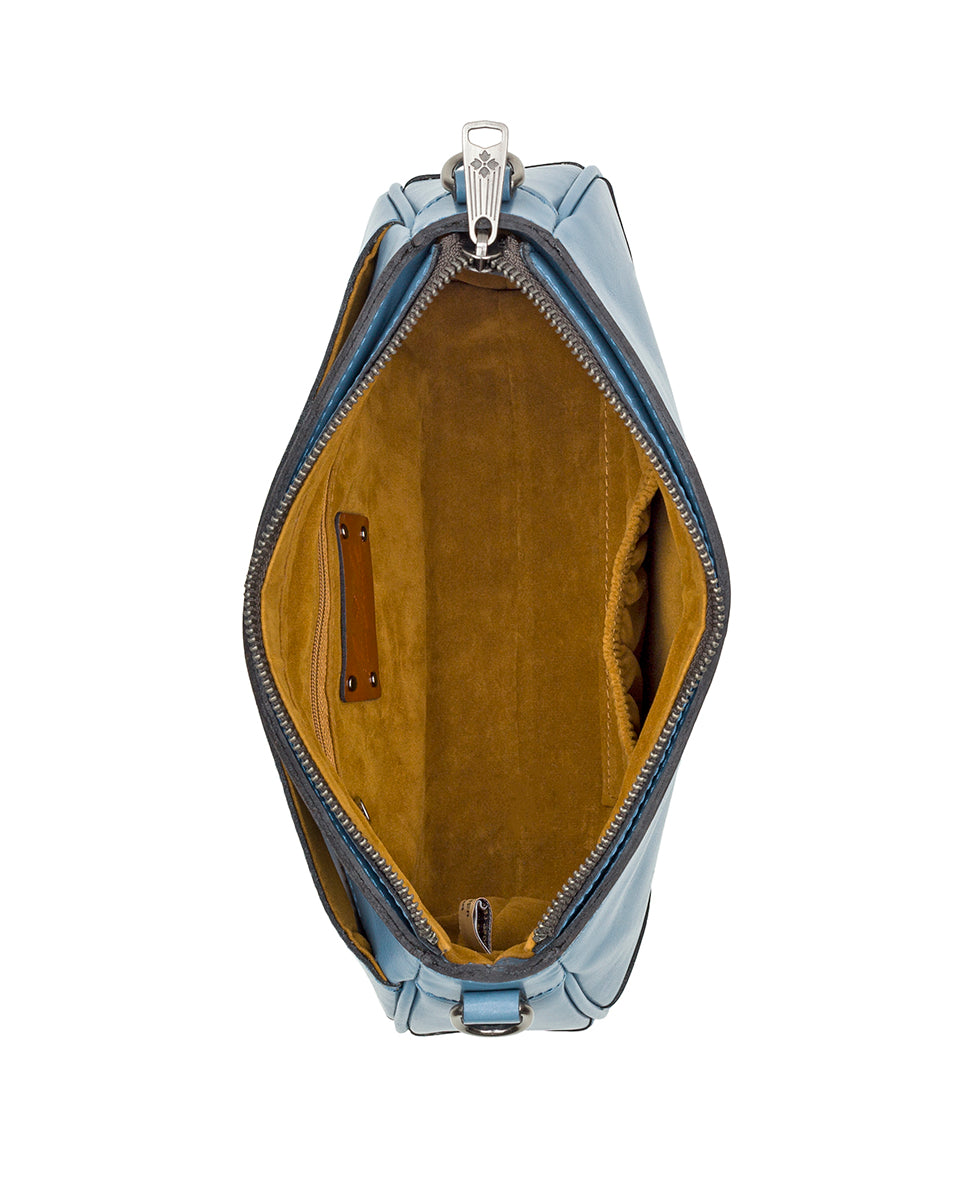 Female - Nova Crossbody - Vintage Distressed Leather - blue fog - by Patricia Nash - View 25 of 31