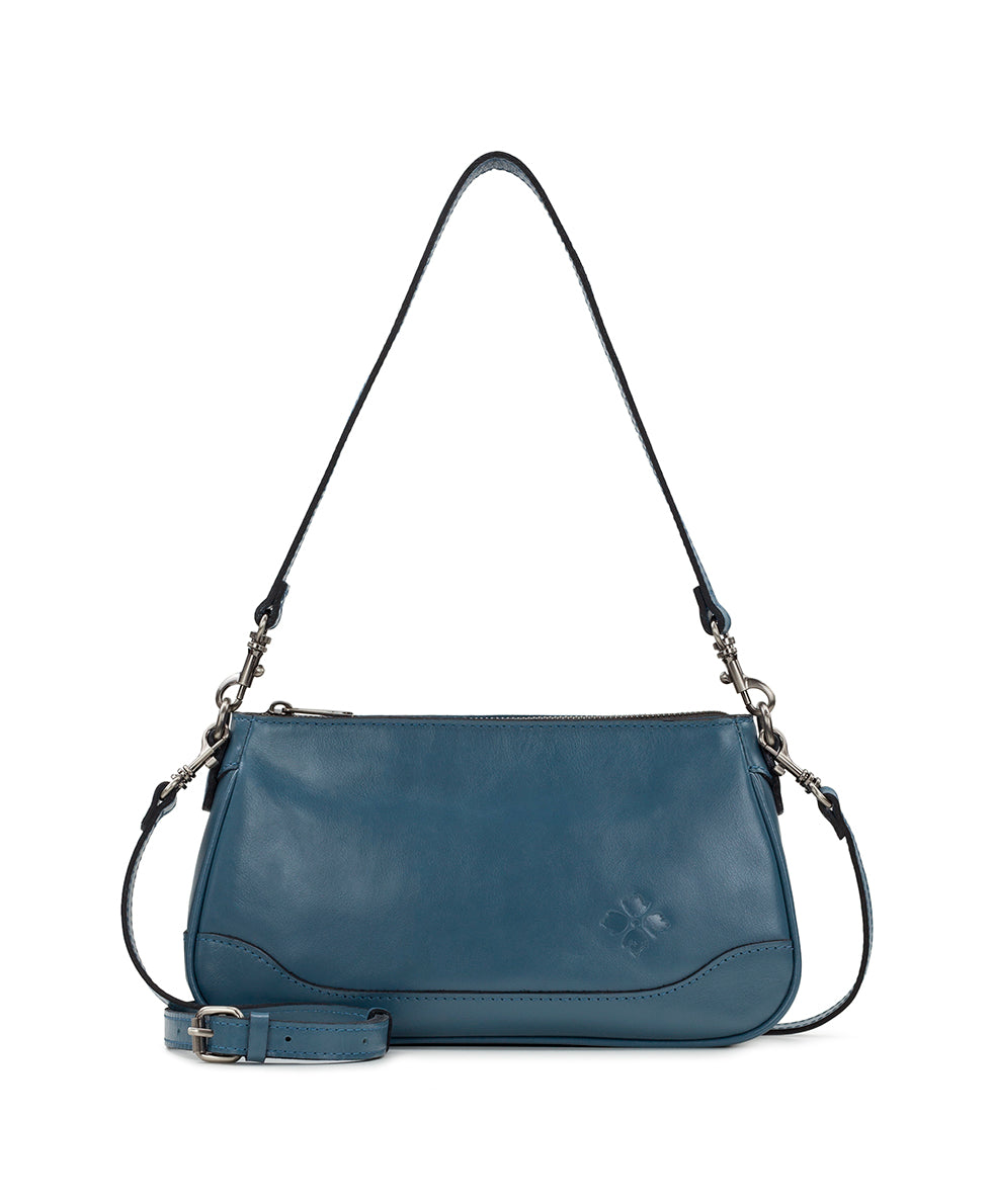 Female - Nova Crossbody - Vintage Distressed Leather - blue fog - by Patricia Nash - View 14 of 31