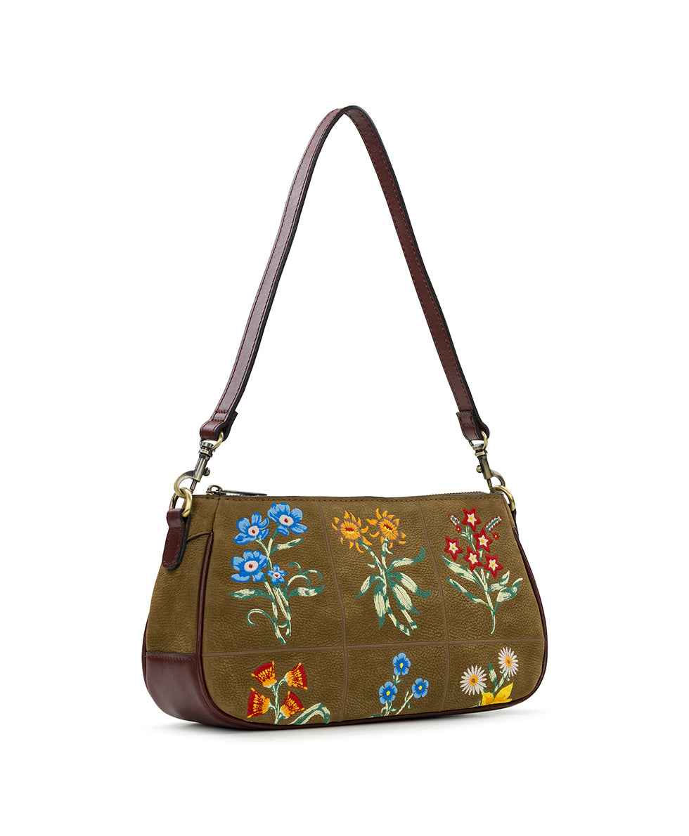 Female - Nova Crossbody - Tuscan Fields Embroidery - khaki - by Patricia Nash - View 3 of 4