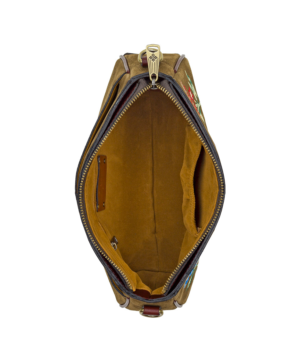 Female - Nova Crossbody - Tuscan Fields Embroidery - khaki - by Patricia Nash - View 4 of 4