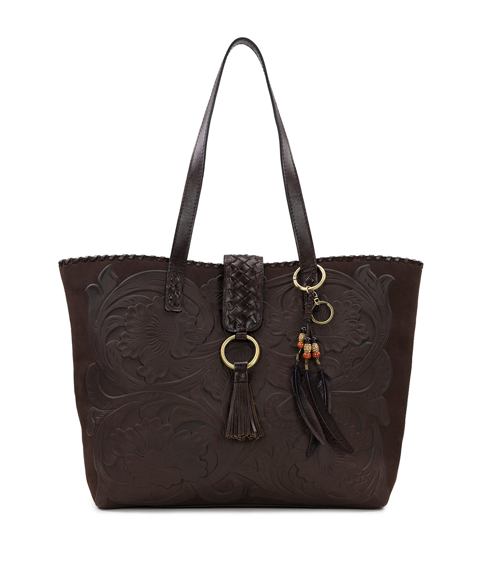 High quality Patricia Nash tooled, leather tote bag