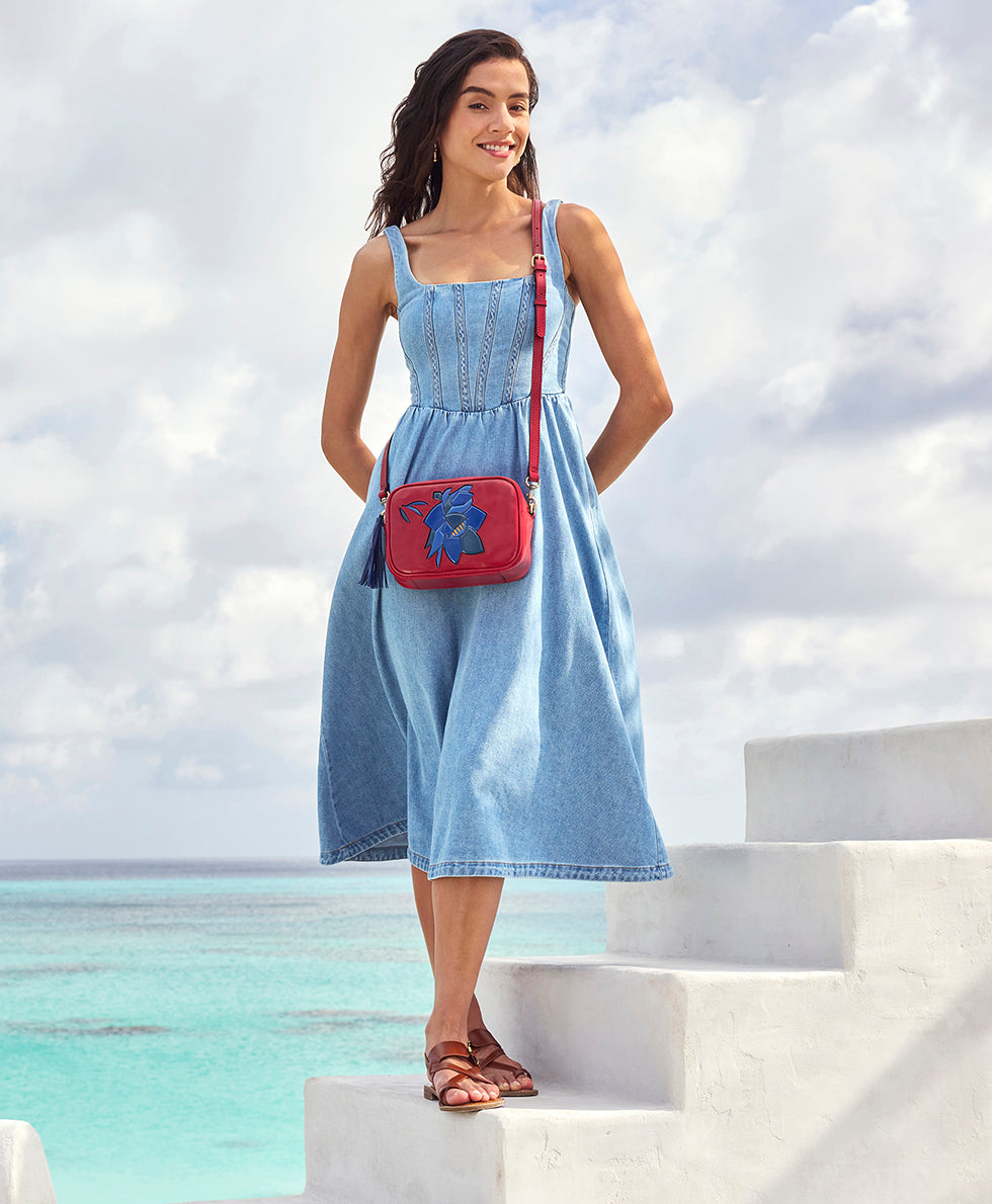 Female - Josie Crossbody - Grecian Rose Inlay - rosewood - by Patricia Nash - View 4 of 5