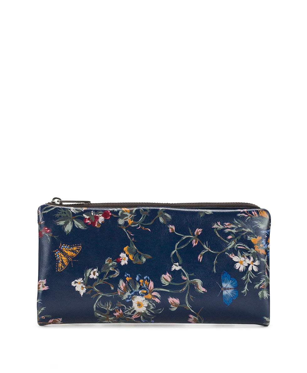 財布 balletbybacklash QuiltingPINSATSUwallet MZ Wallace Dawn Navy Blue Long Crosby Wallet - Luxury Women's