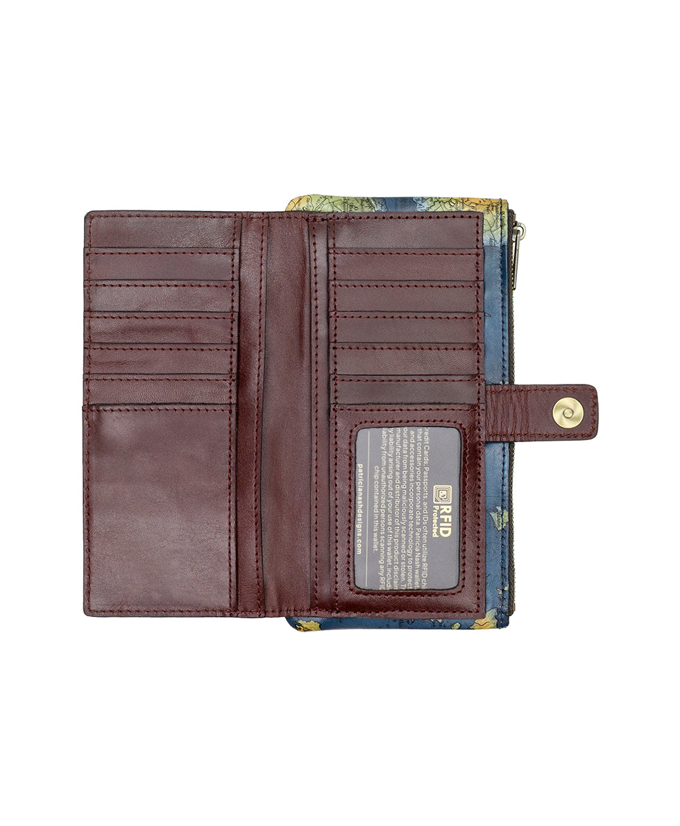 Female - Naxos Wallet - Greek Map - greek map - by Patricia Nash - View 3 of 4