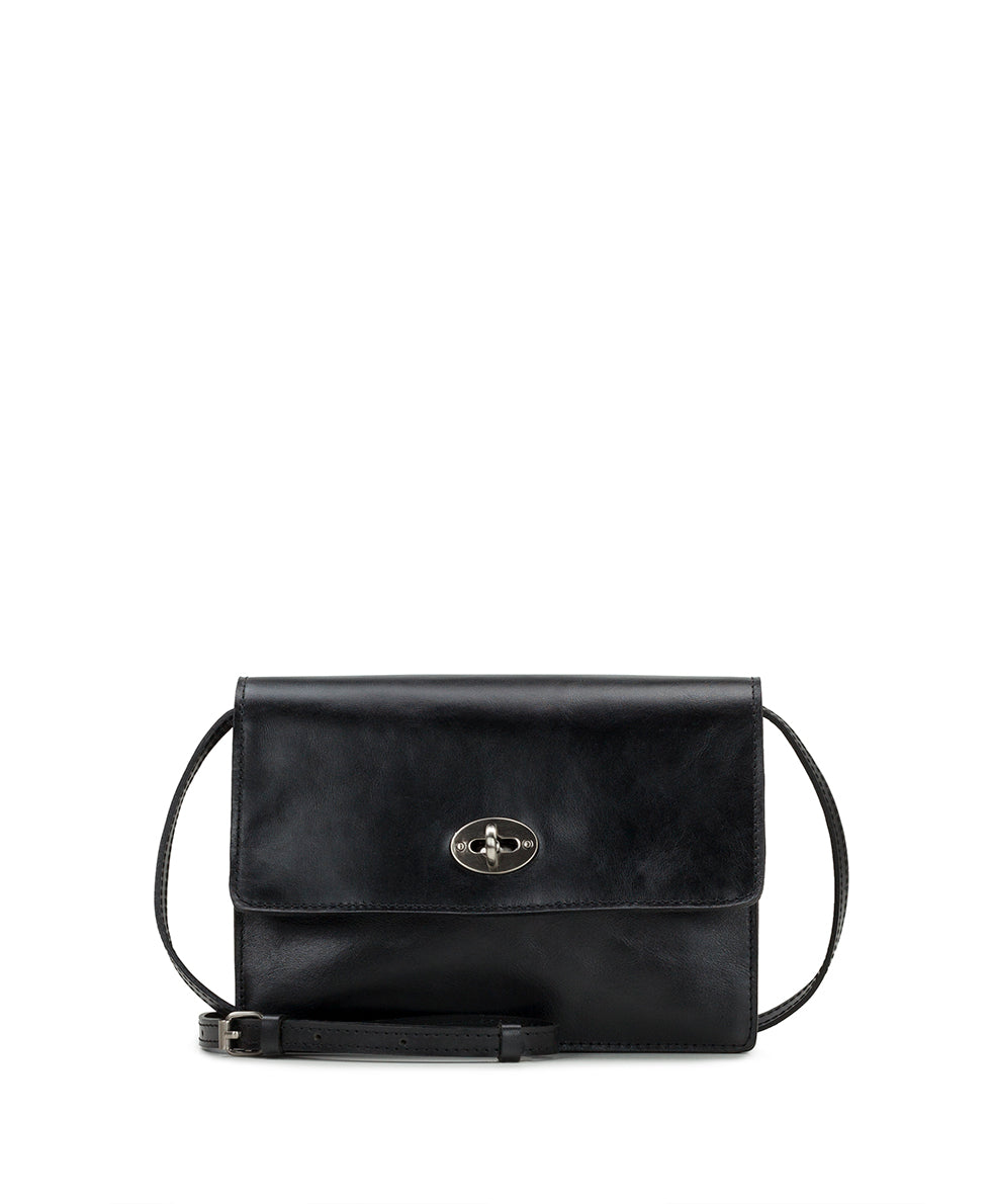 Female - Livana Crossbody - Vintage Distressed Leather - black - by Patricia Nash - View 1 of 16