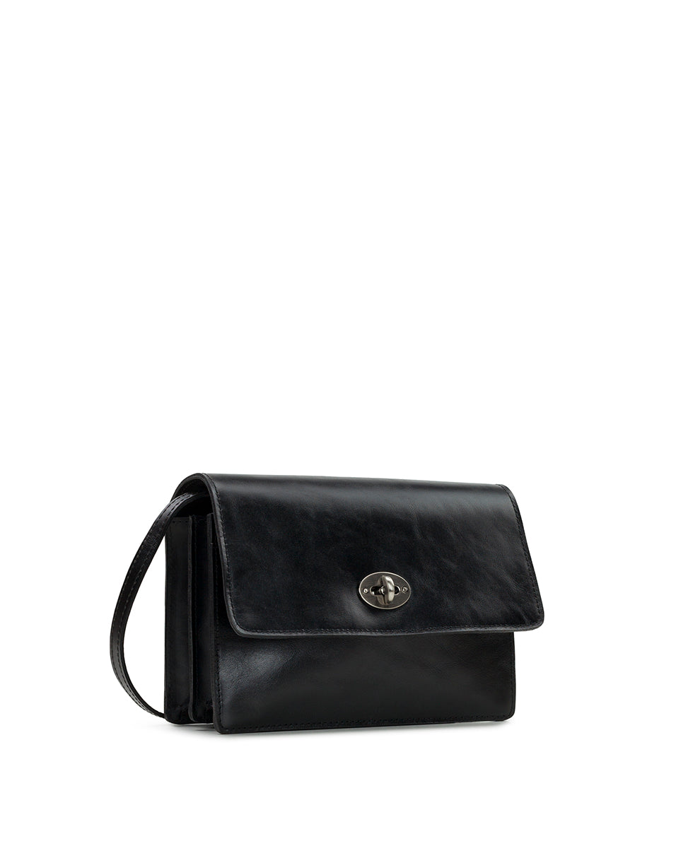 Female - Livana Crossbody - Vintage Distressed Leather - black - by Patricia Nash - View 3 of 16