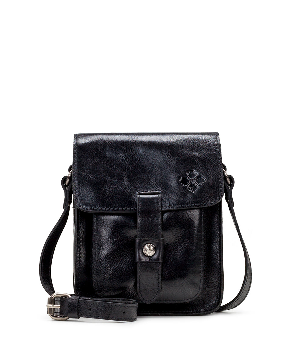 Lari Crossbody - Vintage Distressed Leather - navy peony - by Patricia Nash - View 18 of 43