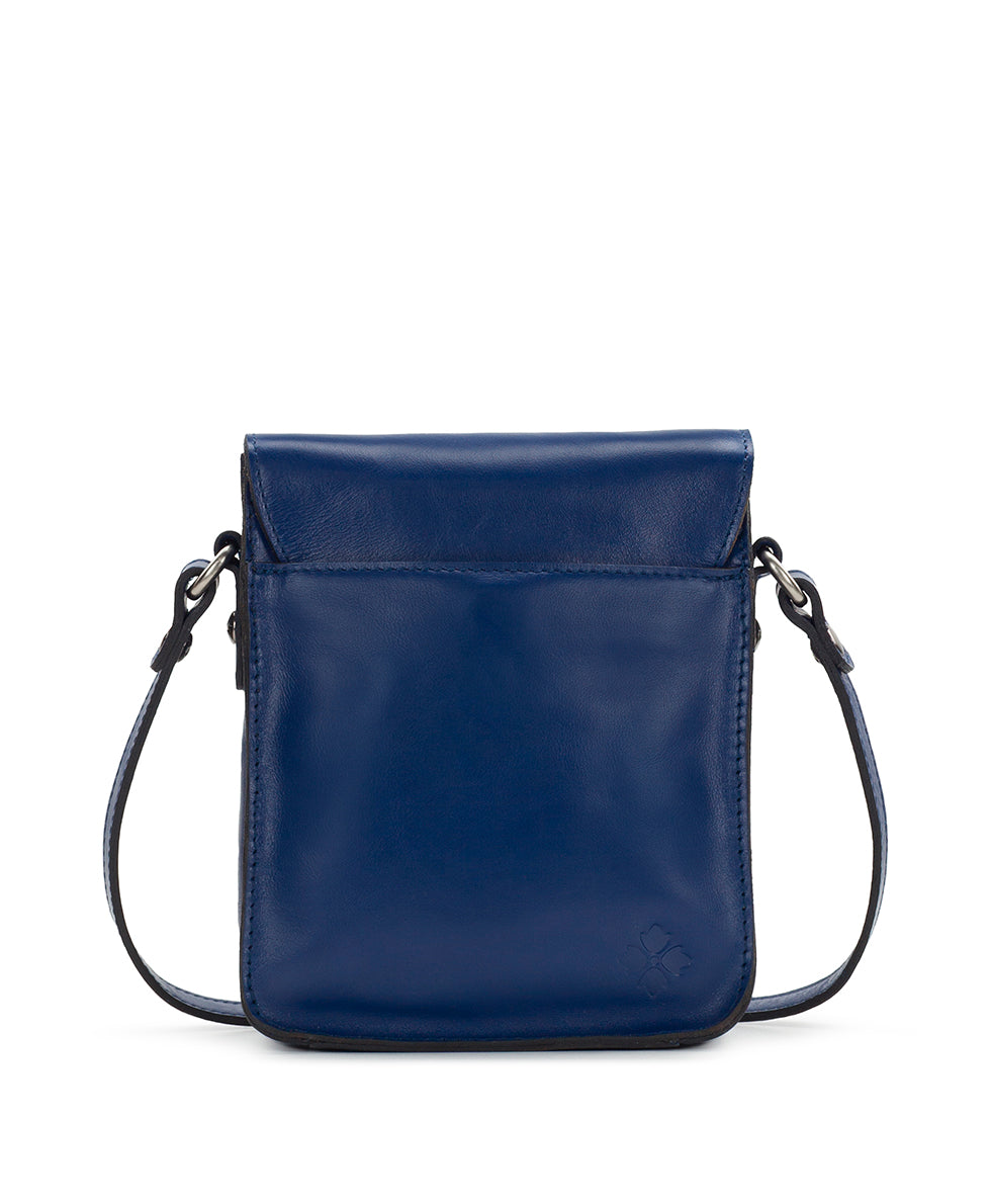 Lari Crossbody - Vintage Distressed Leather - navy peony - by Patricia Nash - View 32 of 43