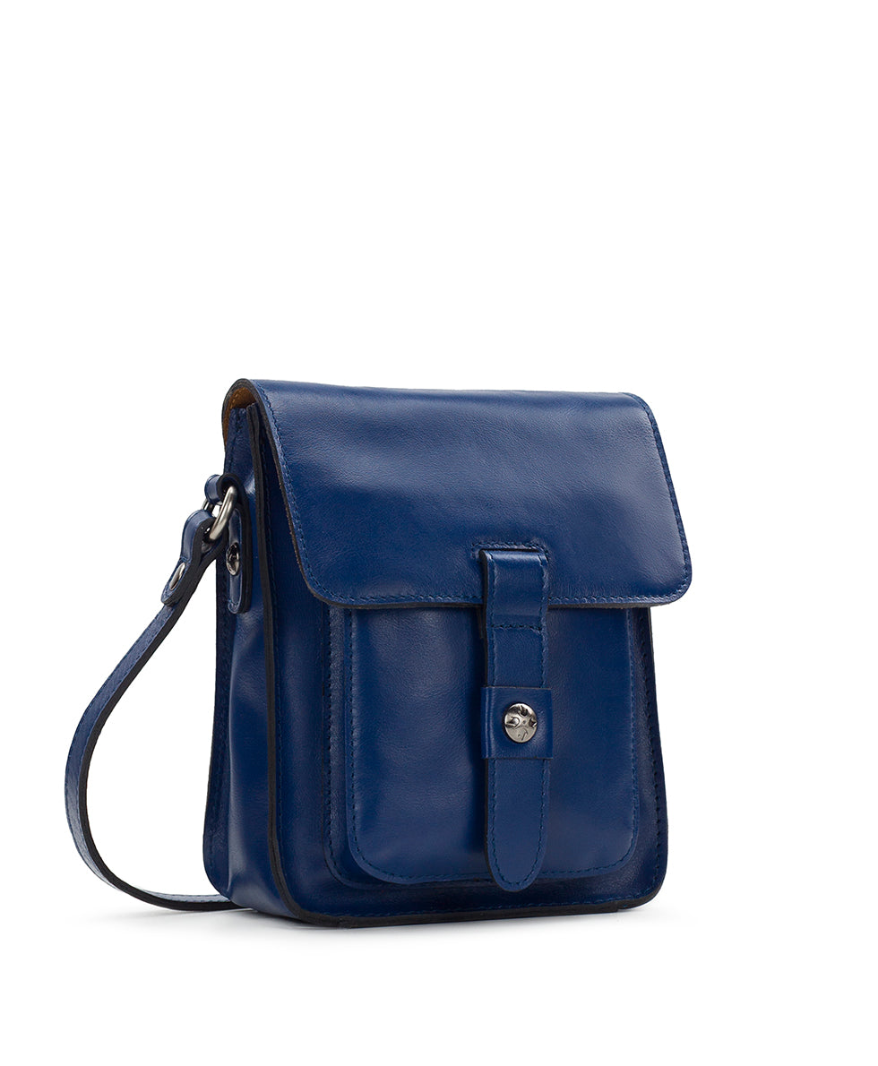 Lari Crossbody - Vintage Distressed Leather - navy peony - by Patricia Nash - View 33 of 43