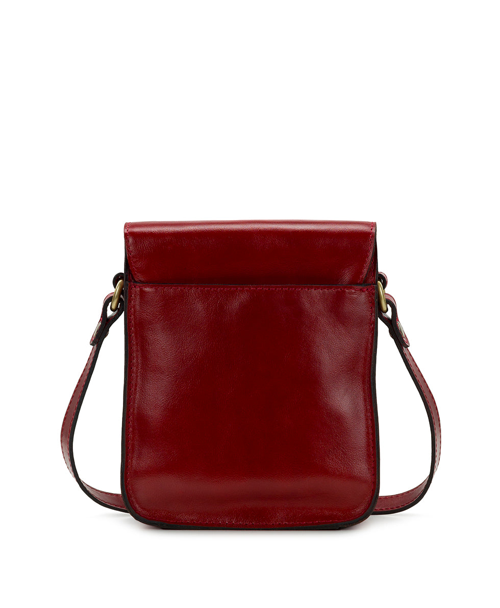 Lari Crossbody - Vintage Distressed Leather - navy peony - by Patricia Nash - View 14 of 43