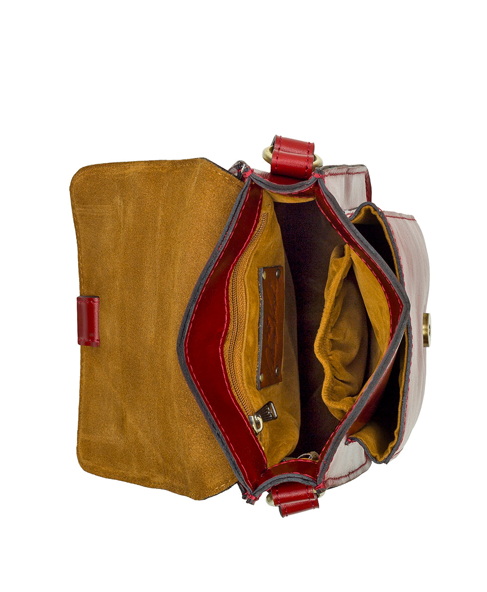 Lari Crossbody - Vintage Distressed Leather - navy peony - by Patricia Nash - View 16 of 43