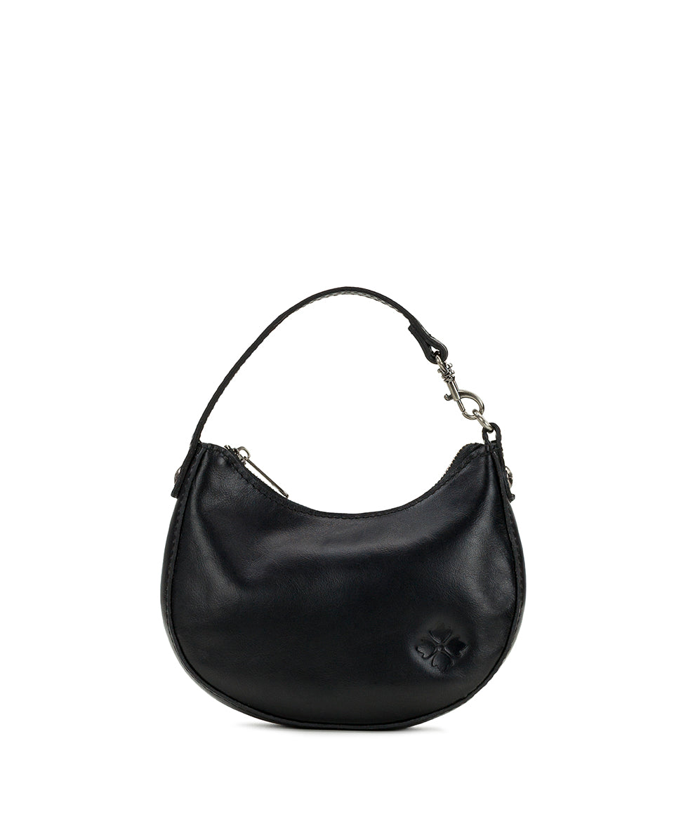 Female - Morgana Mini Crescent - Vintage Distressed Leather - black - by Patricia Nash - View 1 of 10