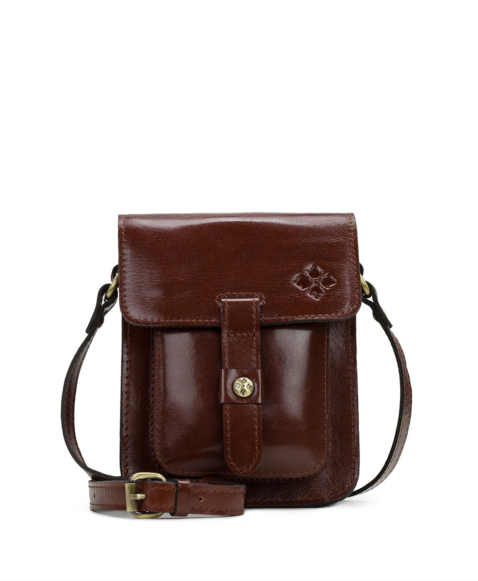 Lari Crossbody Bag - Vintage Vegetable Tanned Leather - british tan - by Patricia Nash - View 1 of 4