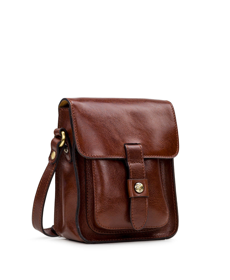 Lari Crossbody Bag - Vintage Vegetable Tanned Leather - british tan - by Patricia Nash - View 3 of 4