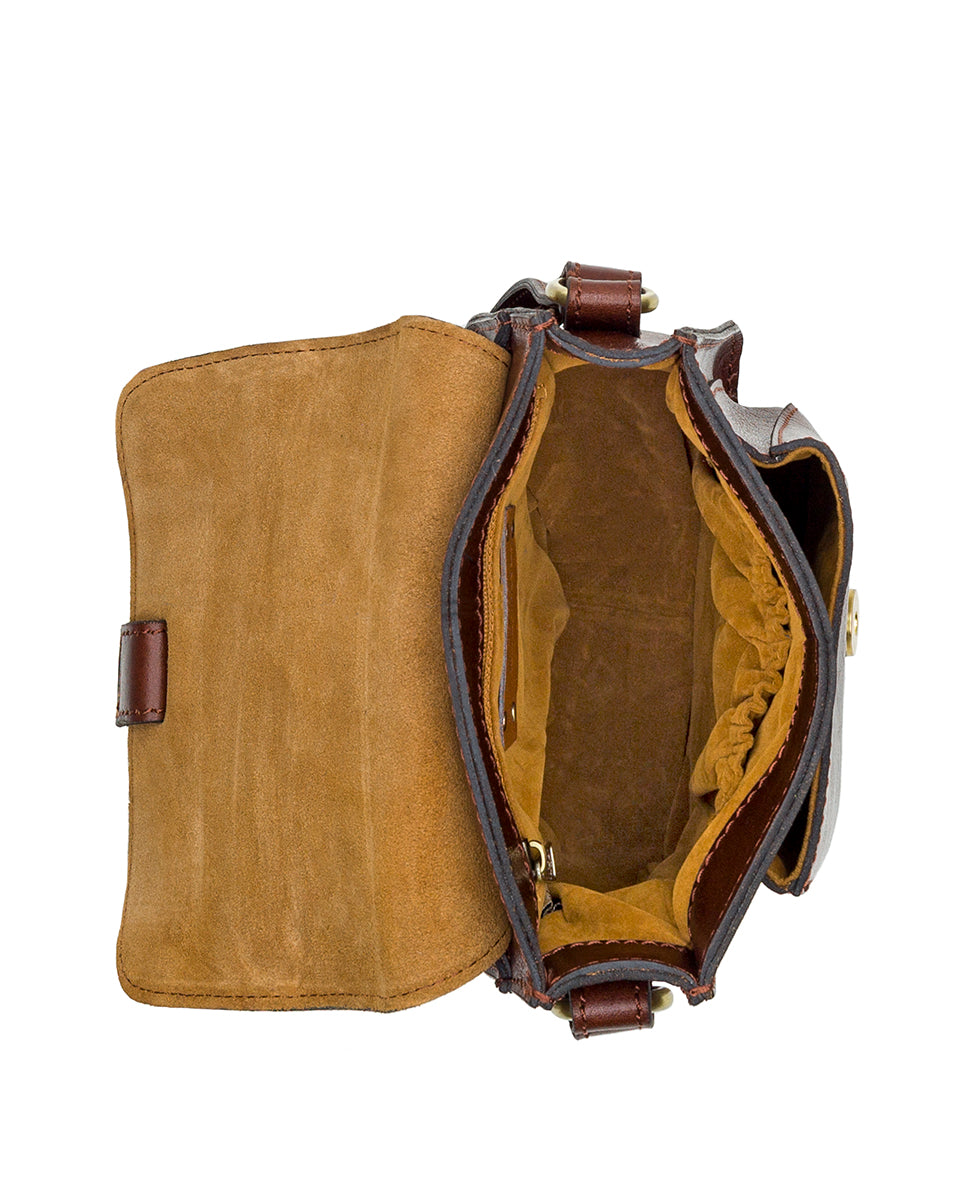 Lari Crossbody Bag - Vintage Vegetable Tanned Leather - british tan - by Patricia Nash - View 4 of 4