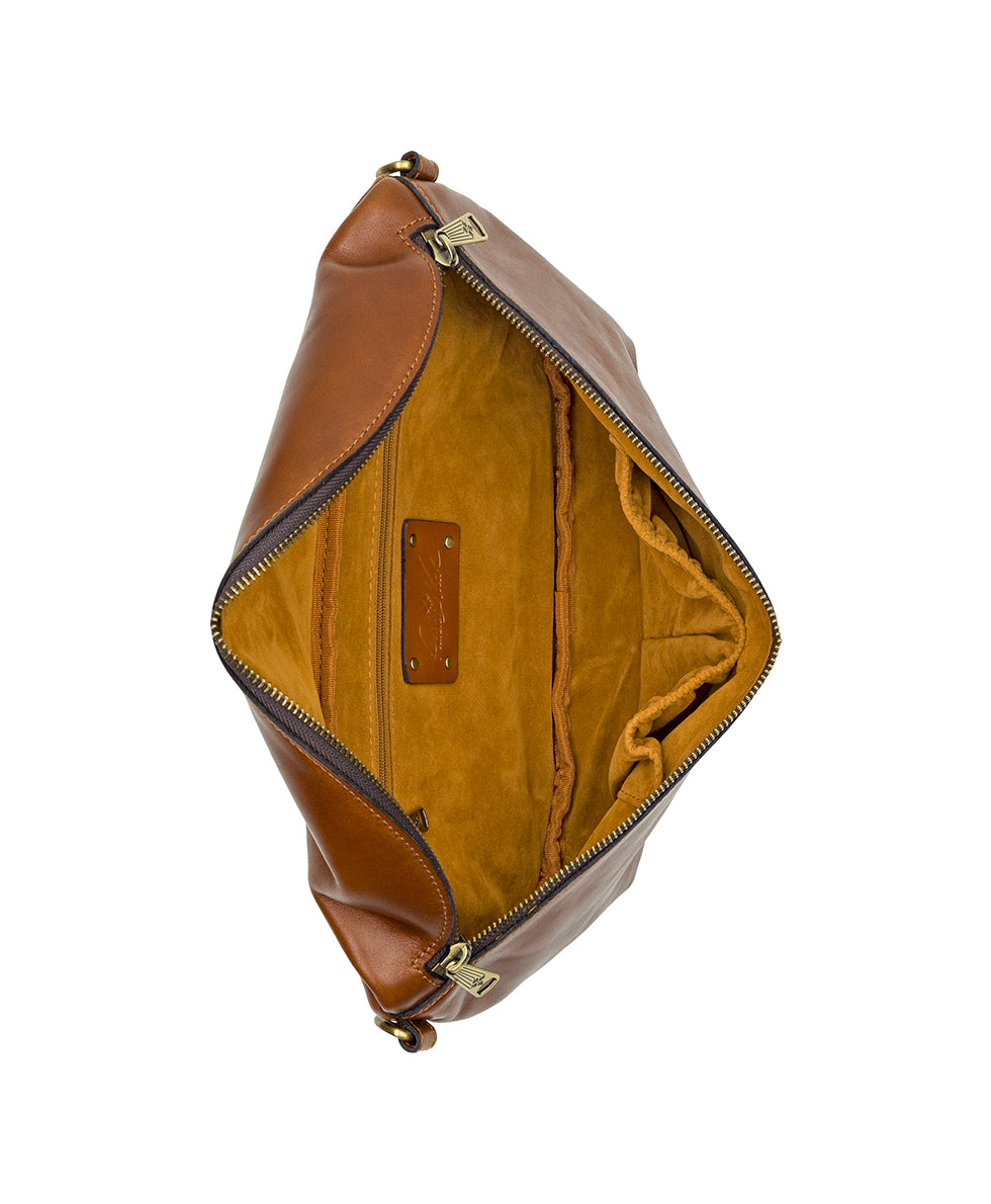Female - Yanna Belt Bag - Vintage Distressed Leather - cognac - by Patricia Nash - View 5 of 7