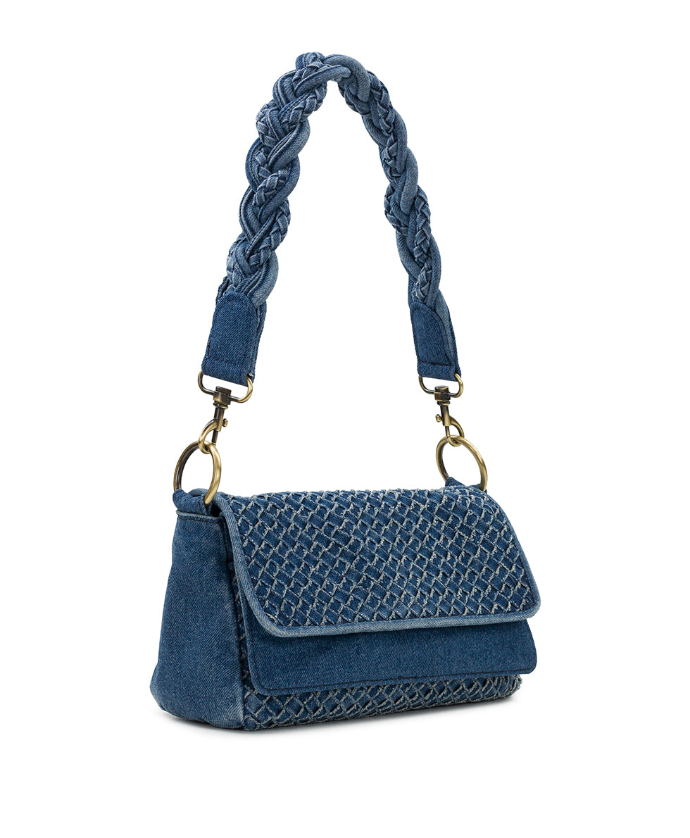 Female - Madalina Crossbody - Washed Woven Denim - light denim - by Patricia Nash - View 3 of 6