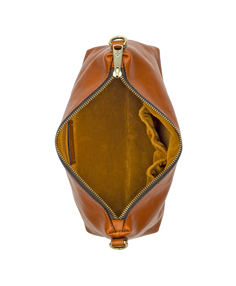 Female - Kolena Crossbody - Rugged Natural Grain Leather - cognac - by Patricia Nash - View 8 of 12
