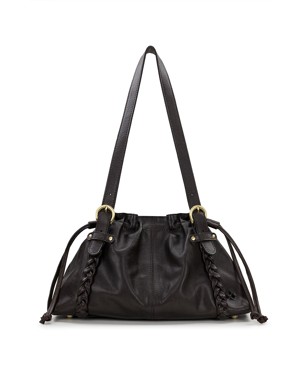 Female - Cona Satchel - Rugged Natural Grain Leather - chocolate - by Patricia Nash - View 1 of 5