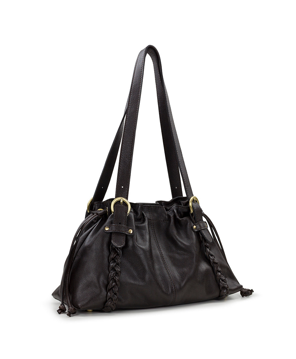 Female - Cona Satchel - Rugged Natural Grain Leather - chocolate - by Patricia Nash - View 3 of 5