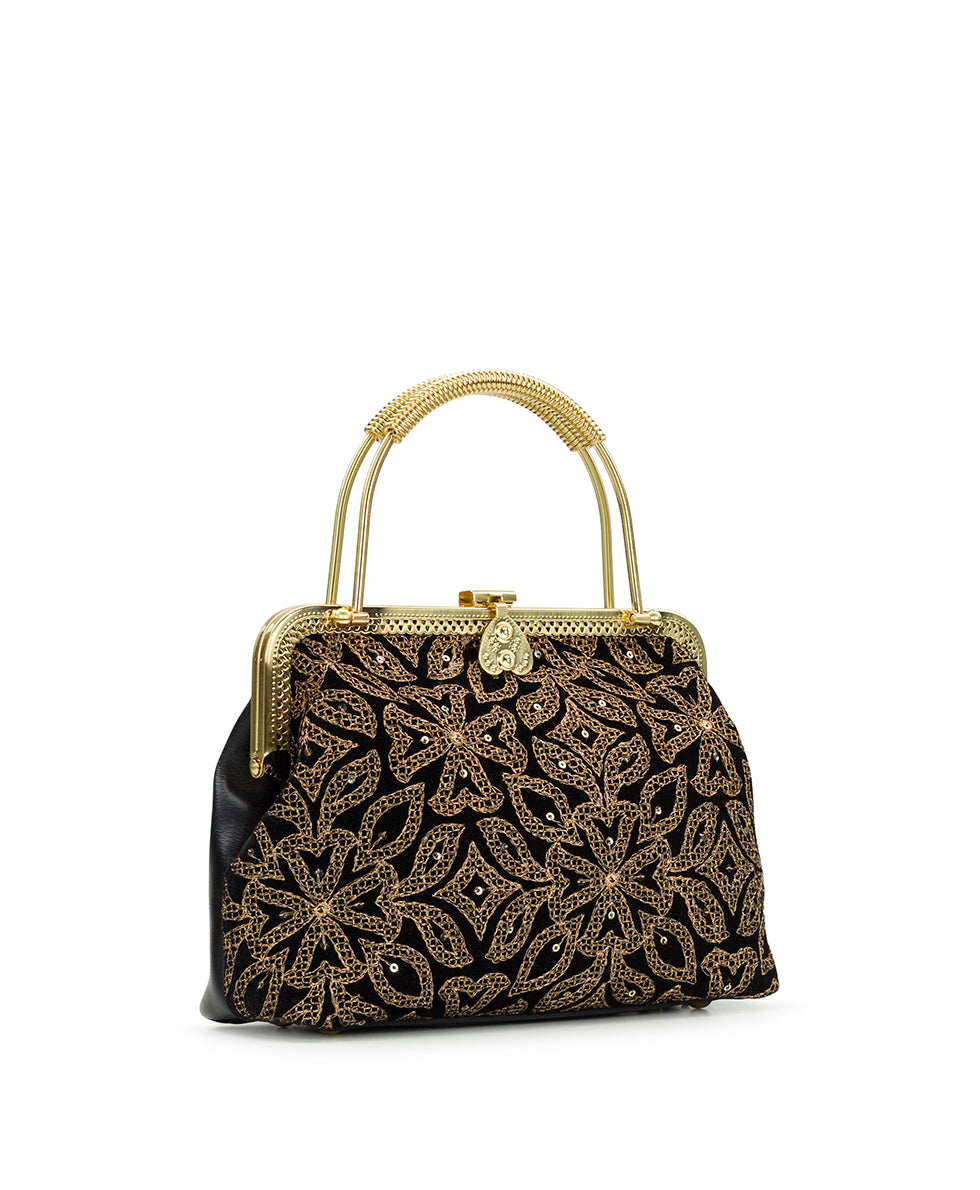 Female - Marcaria Frame - Naoko Velvet - gold - by Patricia Nash - View 3 of 7