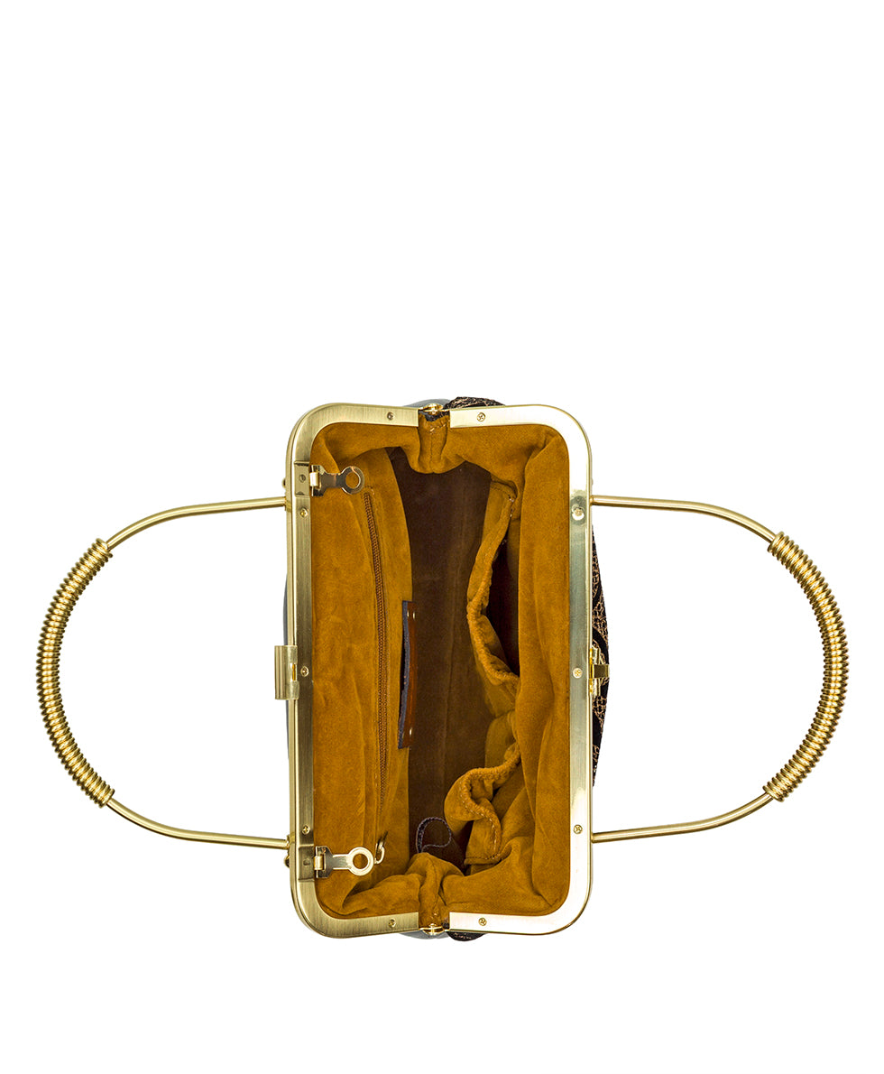 Female - Marcaria Frame - Naoko Velvet - gold - by Patricia Nash - View 6 of 7