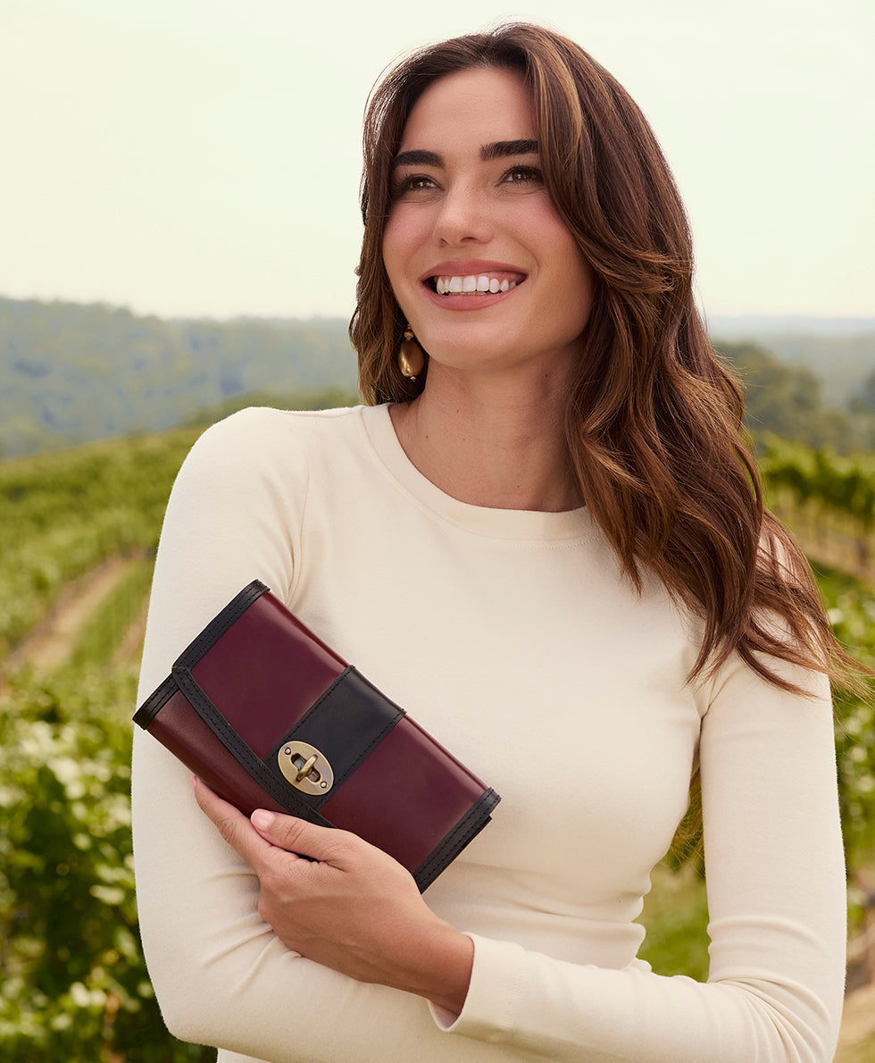 Female - Nerita Wallet - Colorblock - oxblood/black - by Patricia Nash - View 4 of 4