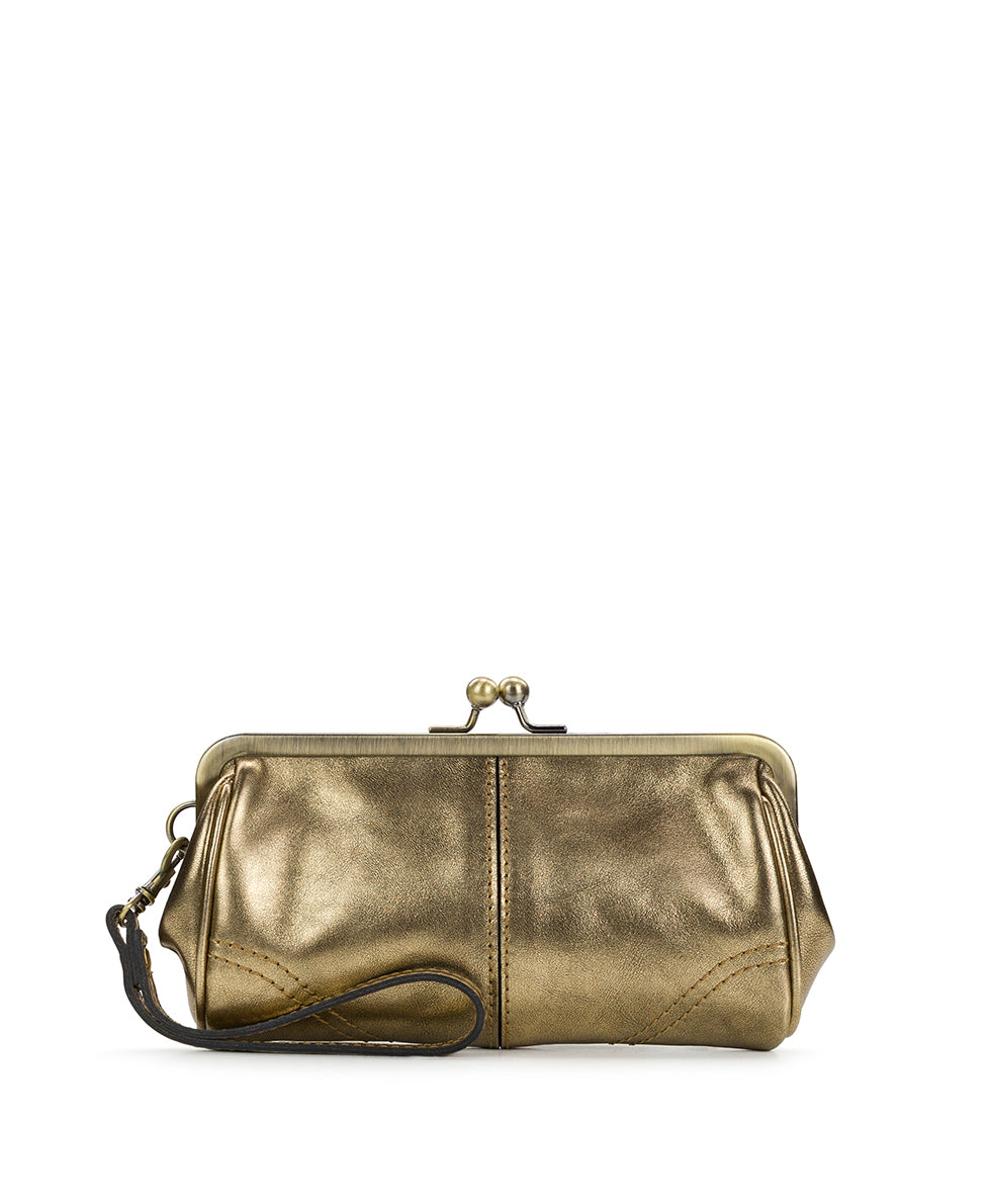Female - Renna Wristlet - Vintage Distressed Metallic - antique gold - by Patricia Nash - View 1 of 3
