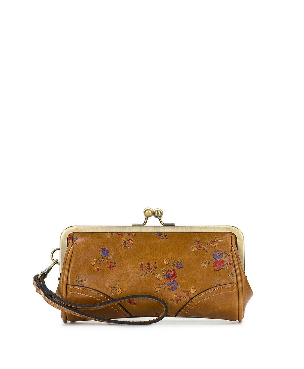 Rena Renna Wristlet - Fleur de Jardin Embossed – Patricia Nash