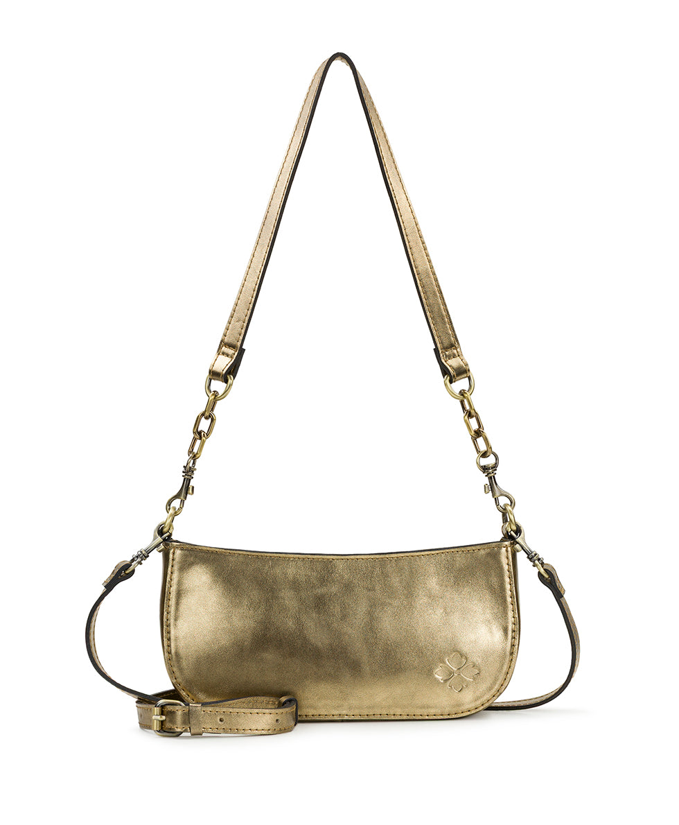 Female - Sassi Baguette Crossbody - Vintage Distressed Metallic - antique gold - by Patricia Nash - View 1 of 6
