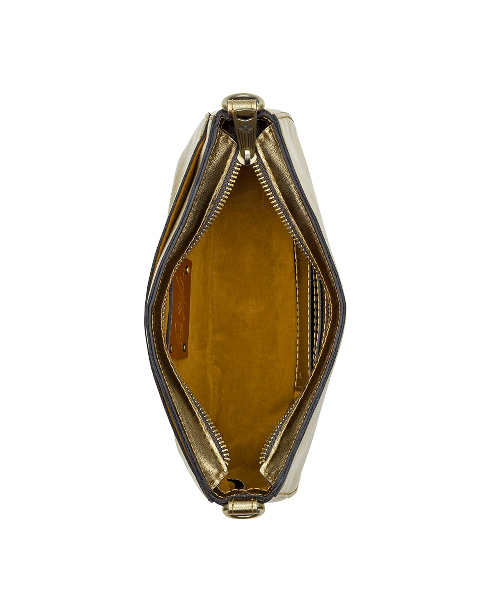Female - Sassi Baguette Crossbody - Vintage Distressed Metallic - antique gold - by Patricia Nash - View 6 of 6