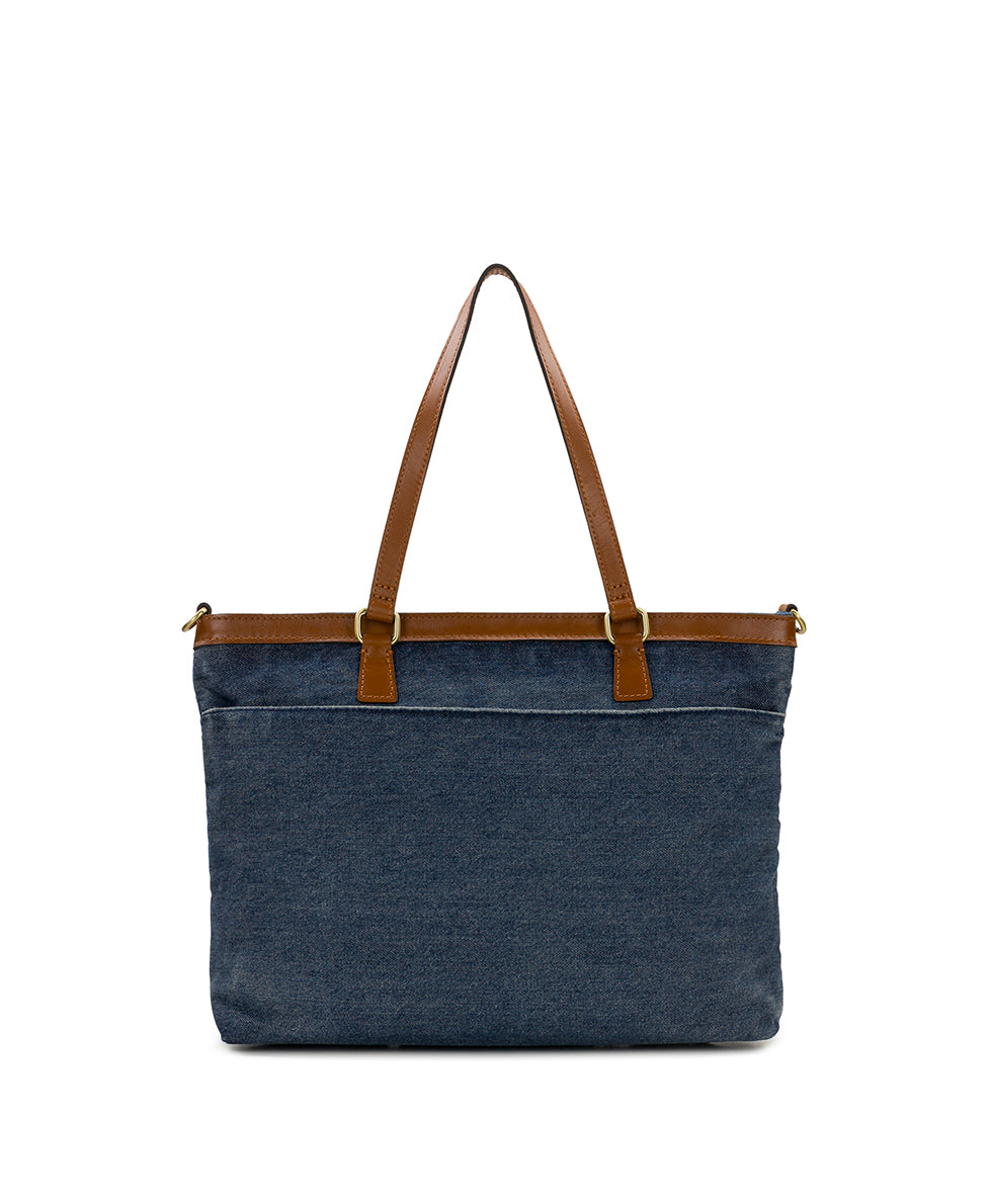 Nadine Tote Satchel - Denim Stonewashed – Patricia Nash