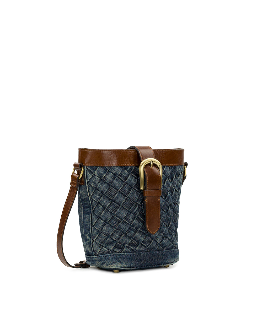 Margaux Crossbody - Washed Woven Denim – Patricia Nash