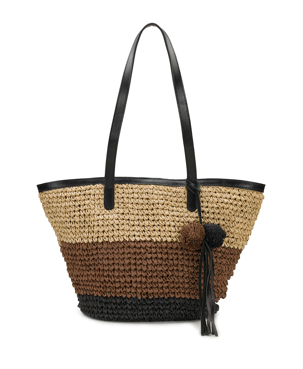 Marconia Tote with Pom Pom Tassel - Specialty Woven – Patricia Nash