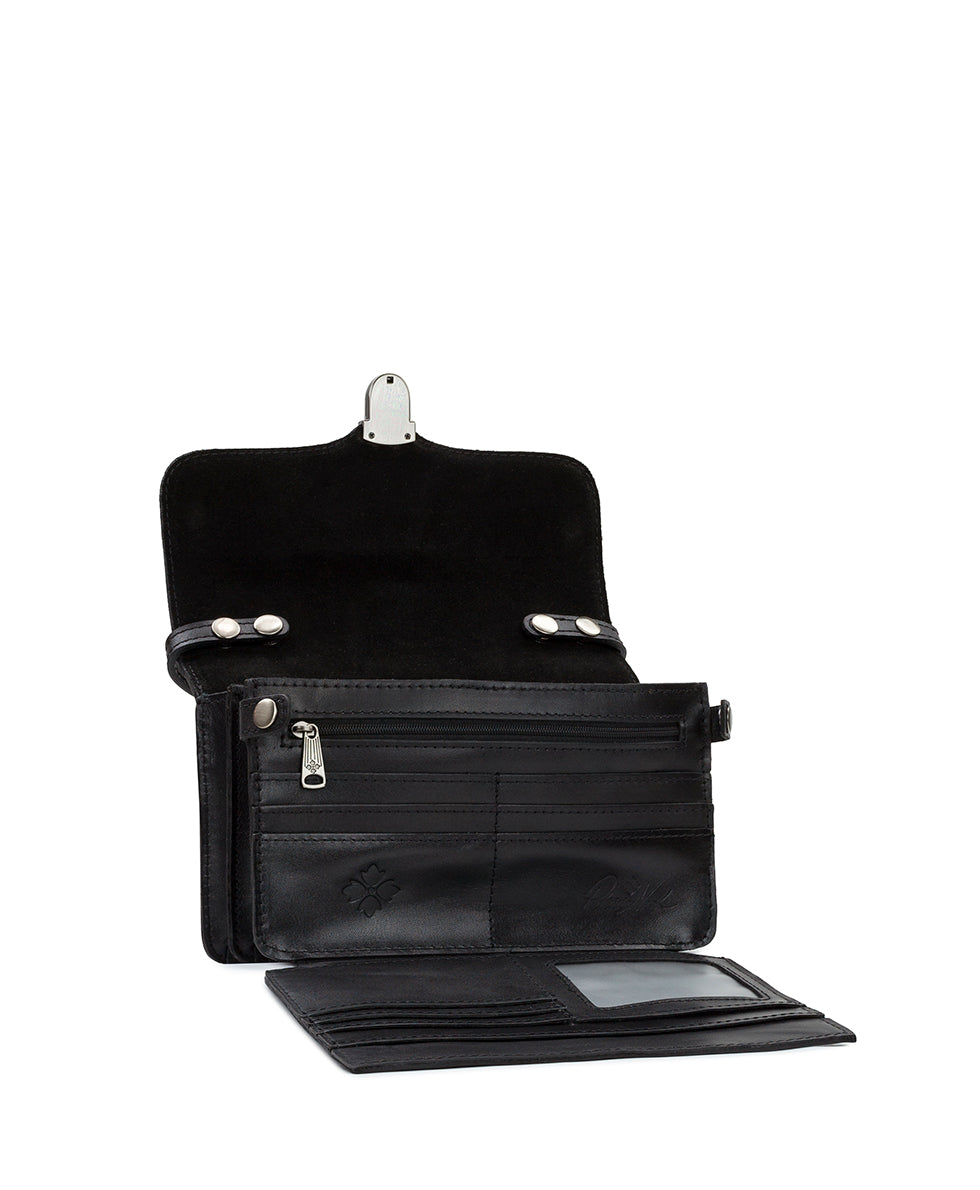 Female - Bianco Crossbody Organizer - Heritage - black - by Patricia Nash - View 4 of 16