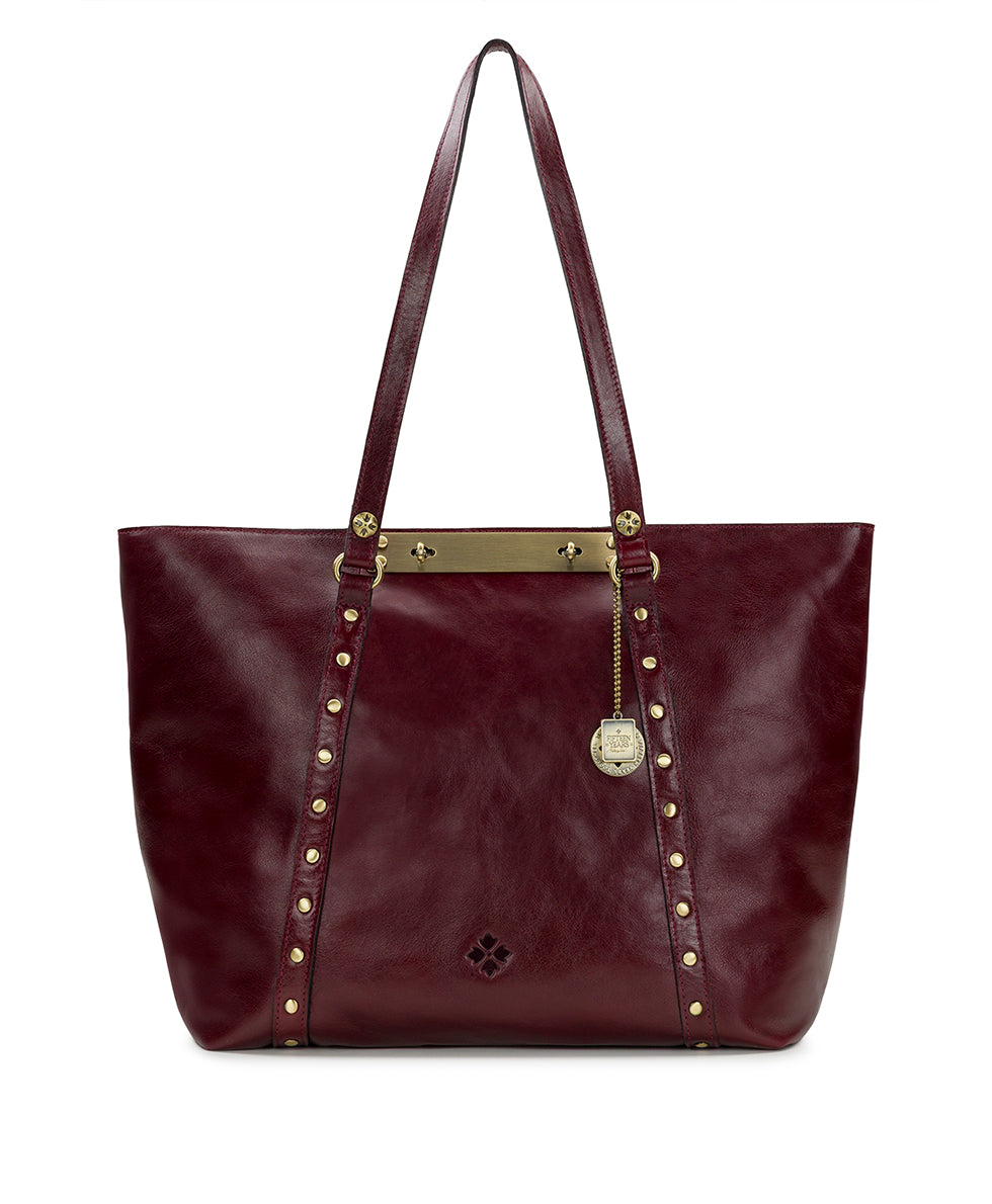 Female - Benvenuto Tote - Vintage Distressed Leather - oxblood - by Patricia Nash - View 6 of 14