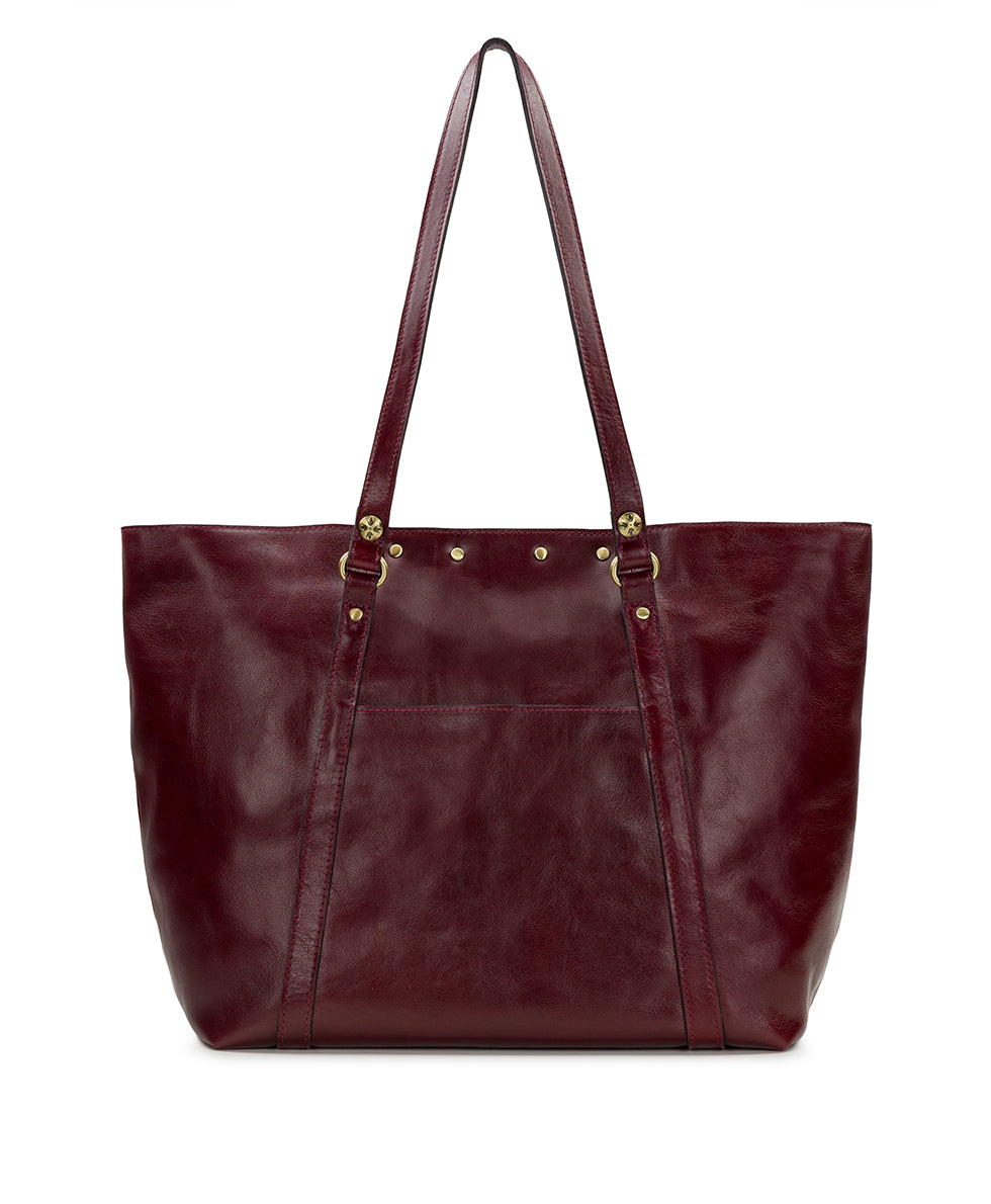 Benvenuto Tote - Vintage Distressed Leather – Patricia Nash display picture 2
