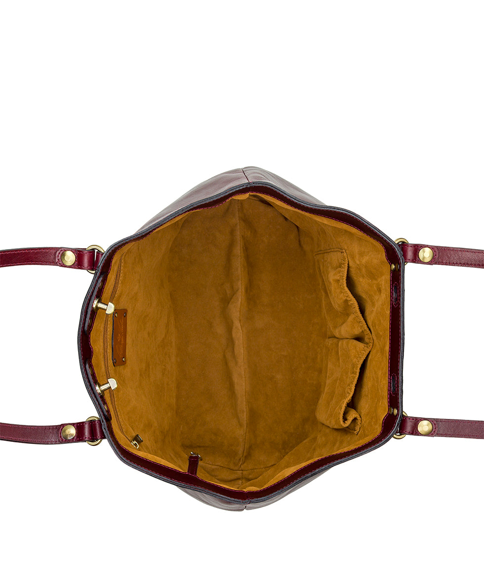 Female - Benvenuto Tote - Vintage Distressed Leather - oxblood - by Patricia Nash - View 9 of 14