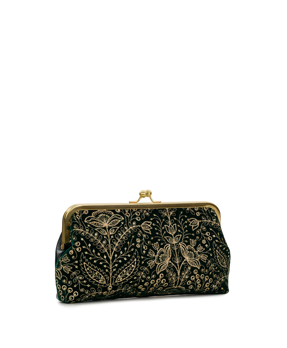 Female - Potenaz Frame - Rico Embellished Velvet - green - by Patricia Nash - View 3 of 10