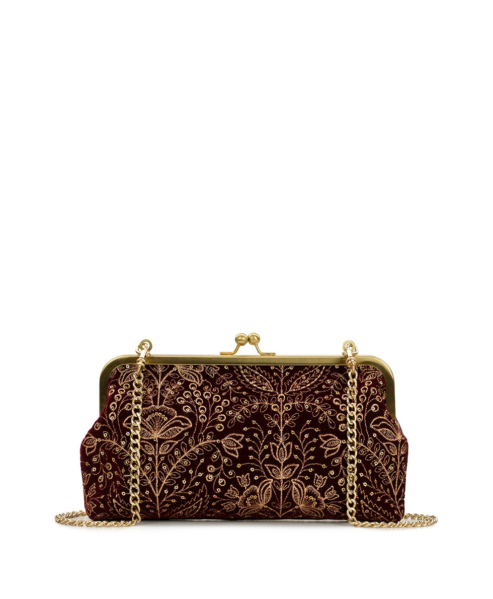 Female - Potenaz Frame - Rico Embellished Velvet - green - by Patricia Nash - View 5 of 10
