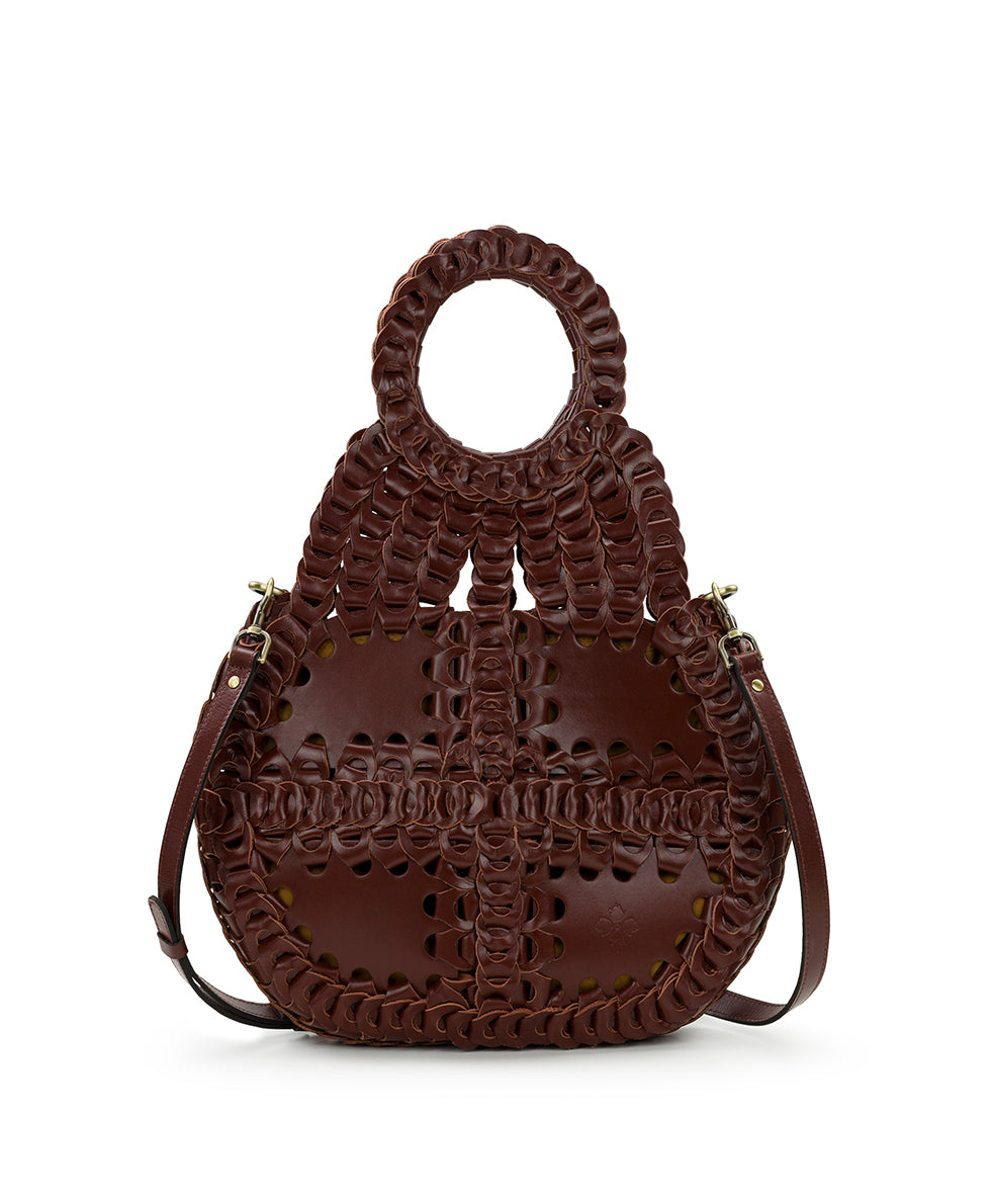 Pisticci Flapover Crossbody Bag Chainlink Leather
